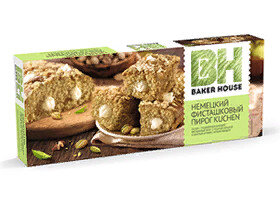 Пирог немецкий Baker House Kuchen фисташковый 350 г КВАНТ 3 шт