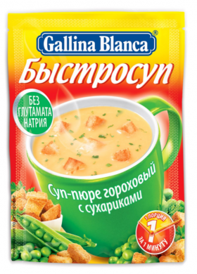 Быстросуп-пюре гороховый с сухариками   17 гр