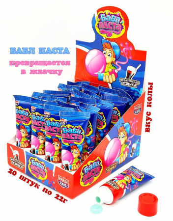 Жевательная резинка Bubble паста кола 22 г