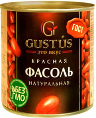 Фасоль красная натуральная  Gustus ГОСТ 400гр.