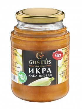 Икра из кабачков  Gustus ГОСТ 470г(480мл) 