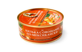 Килька балтийская обжаренная в томатном соусе по-мексикански За Родину 240 г КВАНТ 6 шт