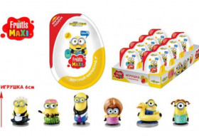 Марм.в пласт.яйце с игр. FRUITLS MAXI МИНЬОНЫ 10гр 