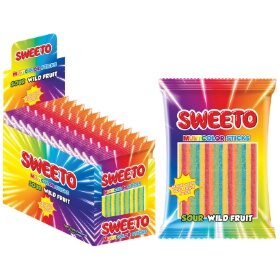Мармелад жевательный SWEETO Кислые палочки Фруктовые микс 80 г