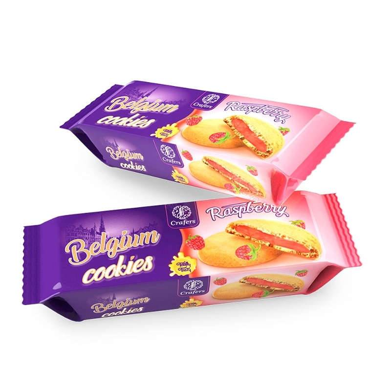 Печенье сдобное Crafers Belgium Cookies Raspberry 210 гр  