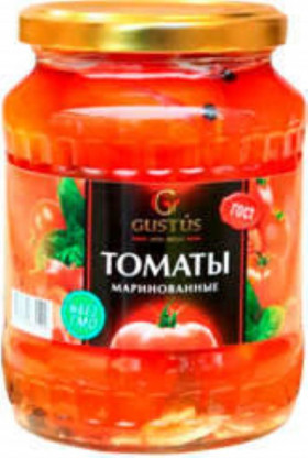 Томаты маринованные(красные,бурые)  Gustus ГОСТ 680г(720мл) стекло
