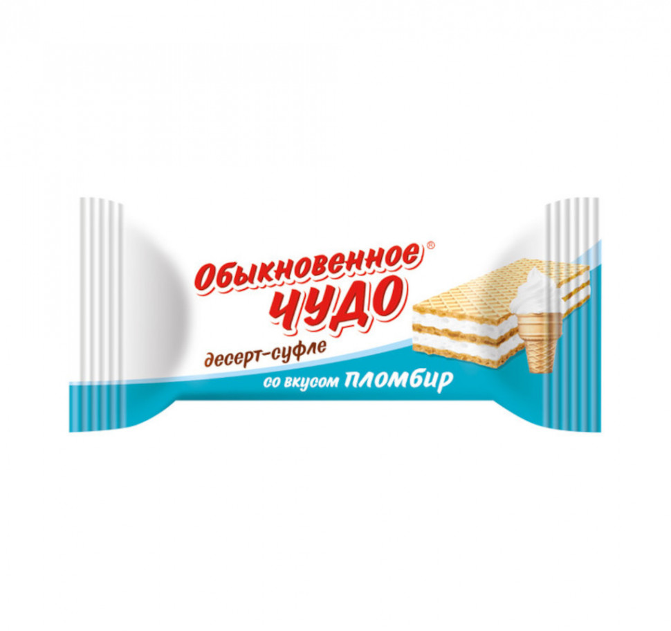 Десерт вафельно-глазированый Обыкновенное чудо Пломбир 500гр 