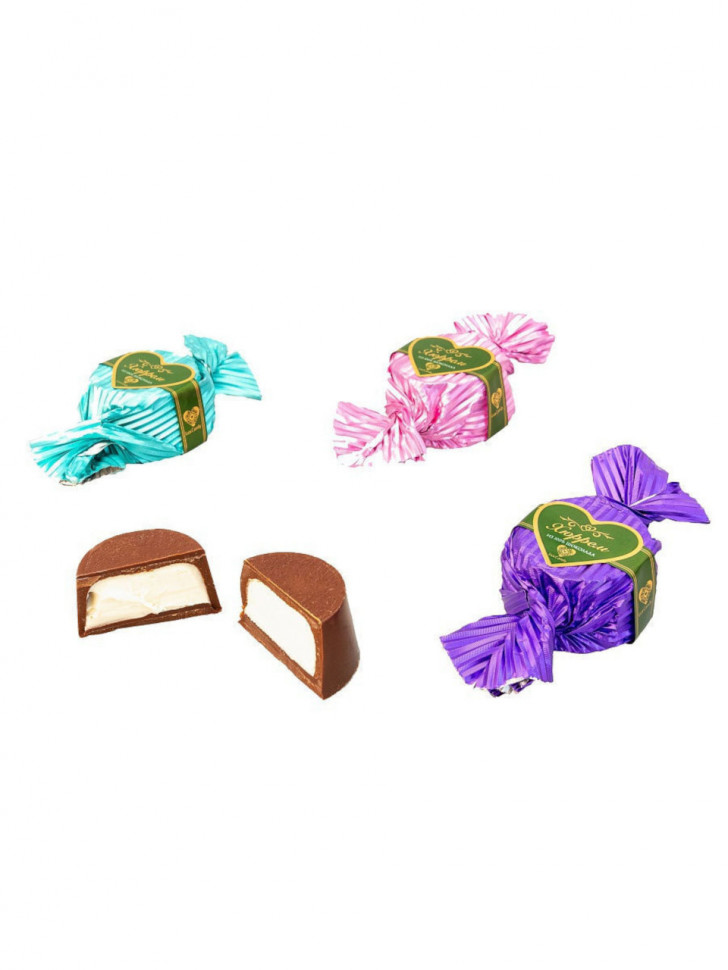 Конфета ХЮРРЕМ LUX Candy натуральный темный шоколад с начинкой сливочный крем 2кг 