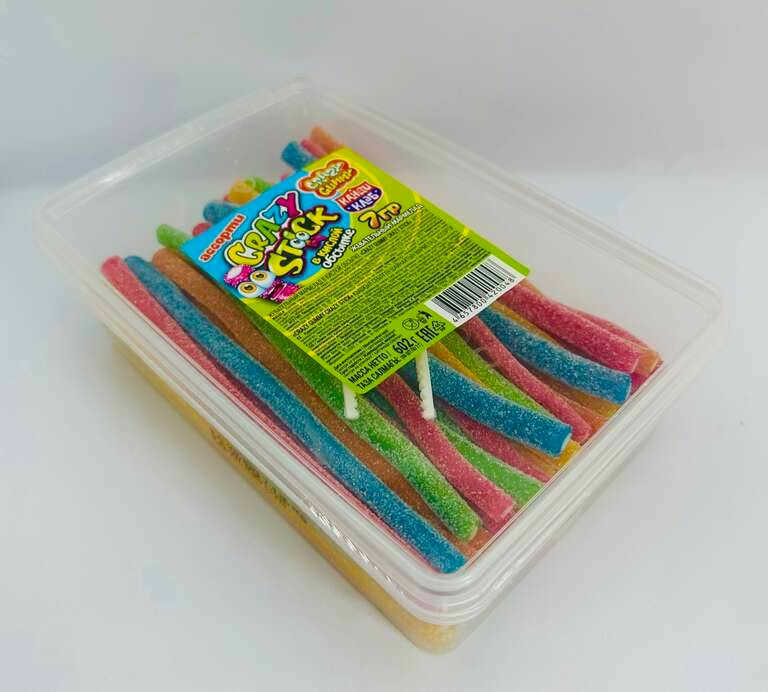 Жевательный мармелад CRAZY GUMMY CRAZY STICK в кислой обсыпке в ассортименте 7 г
