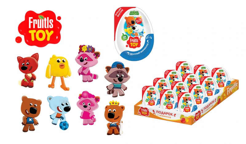 Мармелад в пластиковом яйце с игрушкой FRUITLS TOY МИ-МИ-МИШКИ  10 г