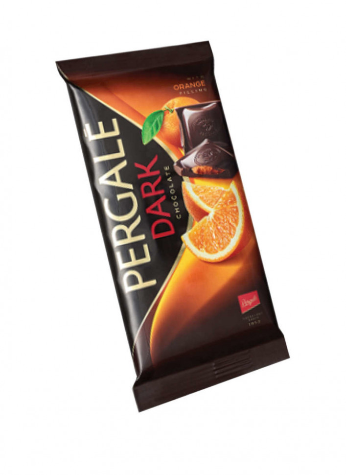 Шоколад Pergale темный с апельсиновой начинкой  100г х 19шт