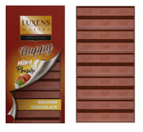 Шоколад молочный Luxens Happy с кремовой начинкой и вафлями 110гр х 10шт
