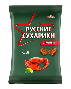 Сухарики ржаные хрустящие Русские сухарики краб 50г 