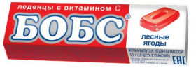 Леденцы  Бобс  лесная ягода    35гр