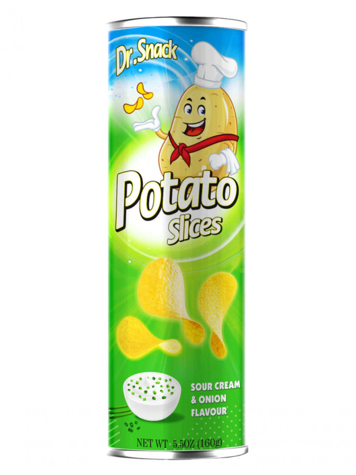 Чипсы картофельные Dr.Snack сметана и лук 160 г