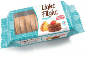 Печенье сдобное"Light Flight" клубника и ананас 125гр