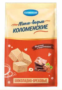 Мини-вафли Коломенские Шоколадно-ореховые 200 г