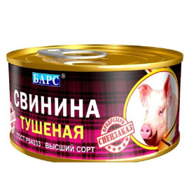 Свинина тушеная БАРС высший сорт 325гр Экстра
