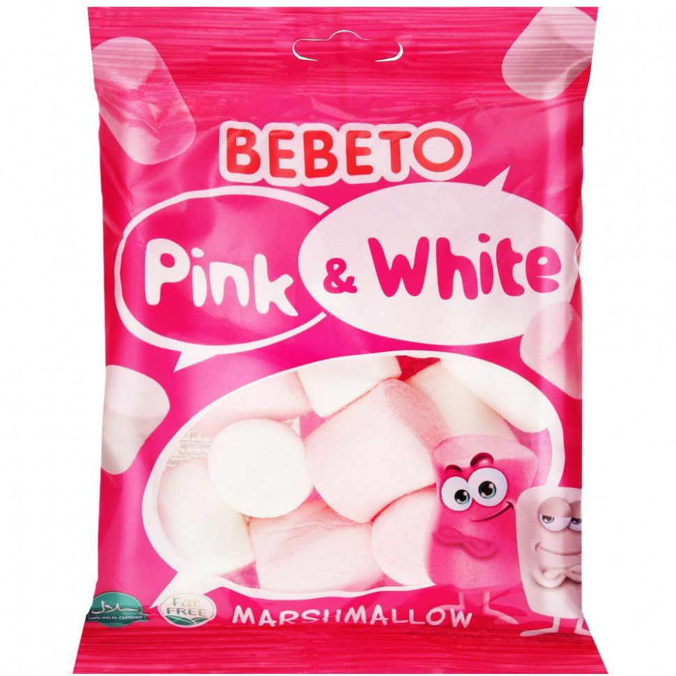 СУФЛЕ МАРШМЕЛЛОУ BEBETO PINK&WHITE шоубокс 60 г
