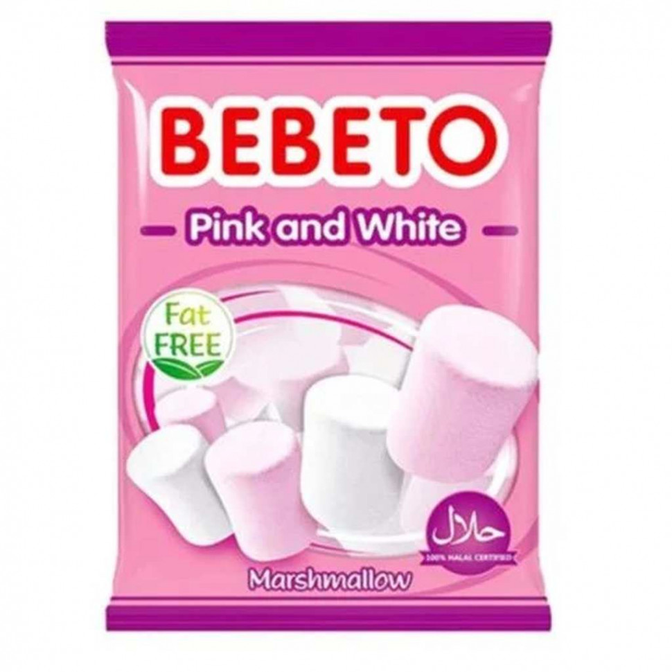 СУФЛЕ МАРШМЕЛЛОУ BEBETO PINK&WHITE шоубокс 60 г