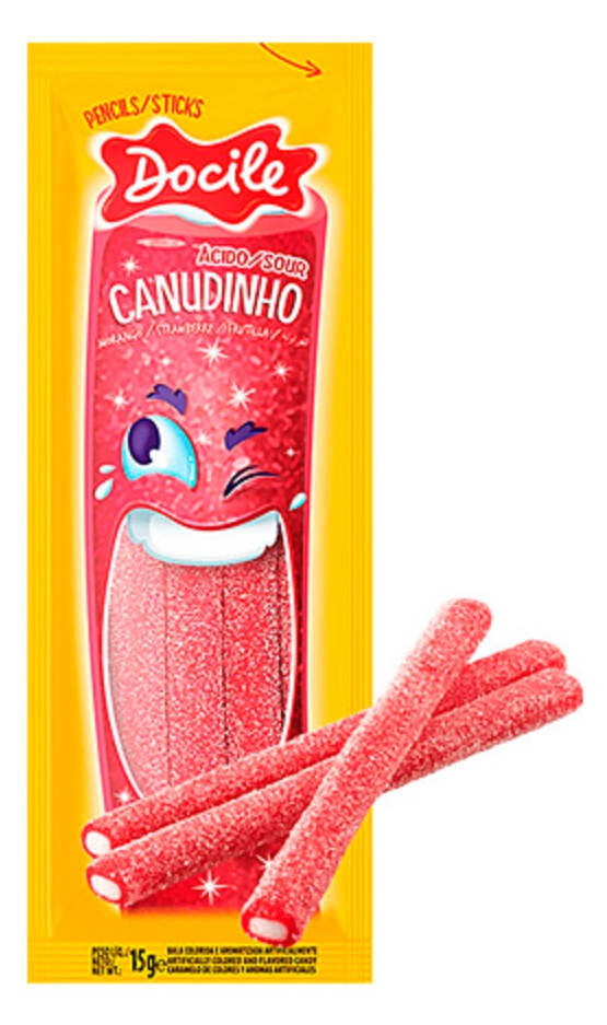 Жевательный мармелад DOCILE SOUR STRAWBERRY PENCIL КАРАНДАШИ со вкусом клубники 15 г