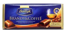 Шоколад молочный Brandy&amp;Coffee со вкусом бренди и кофе 145 гр
