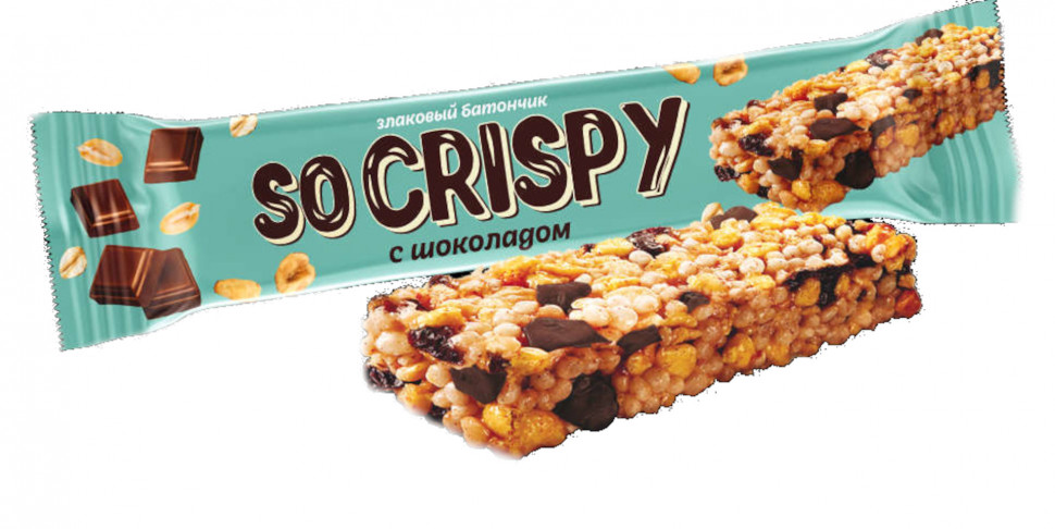 Батончик So Crispy с шоколадом 40гр х 24шт