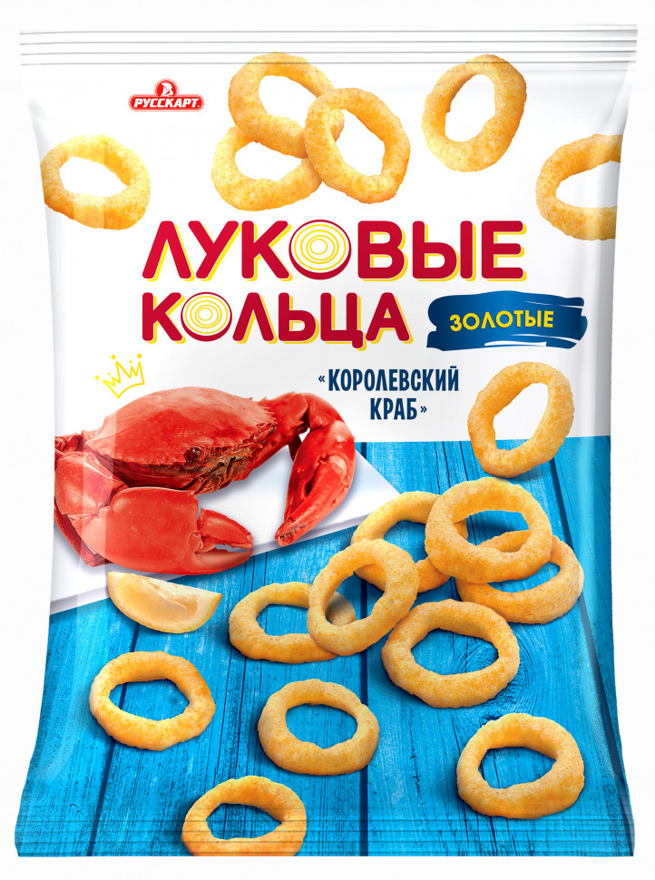 Луковые кольца со вкусом королевского краба 100 г