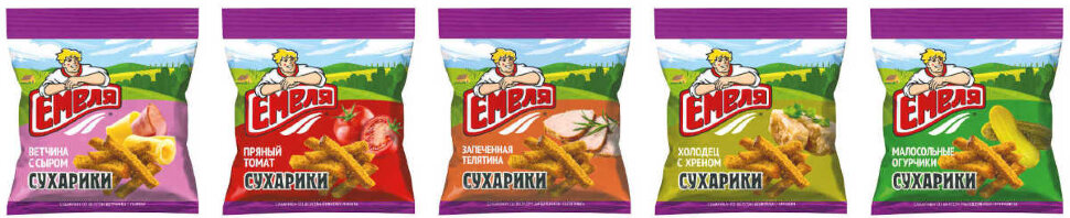 Сухарики Емеля ассорти 40 г 