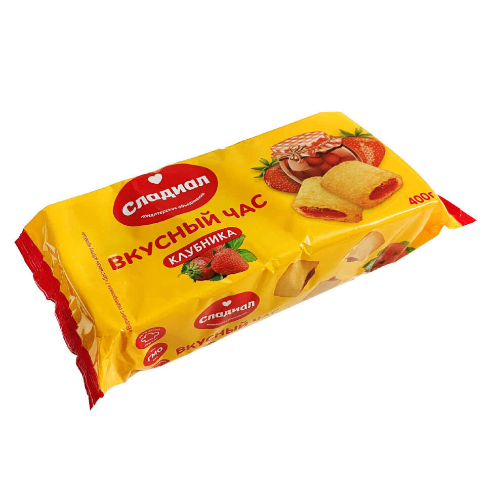 Печенье Вкусный час клубника 400 г