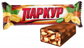 Конфеты глазированные Паркур maxi карамель с арахисом 50гр х 24шт