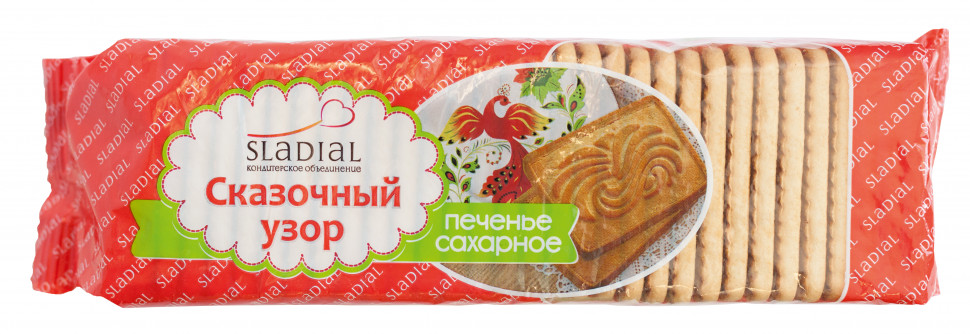 Печенье сахарное Sladial сказочный узор 330гр 