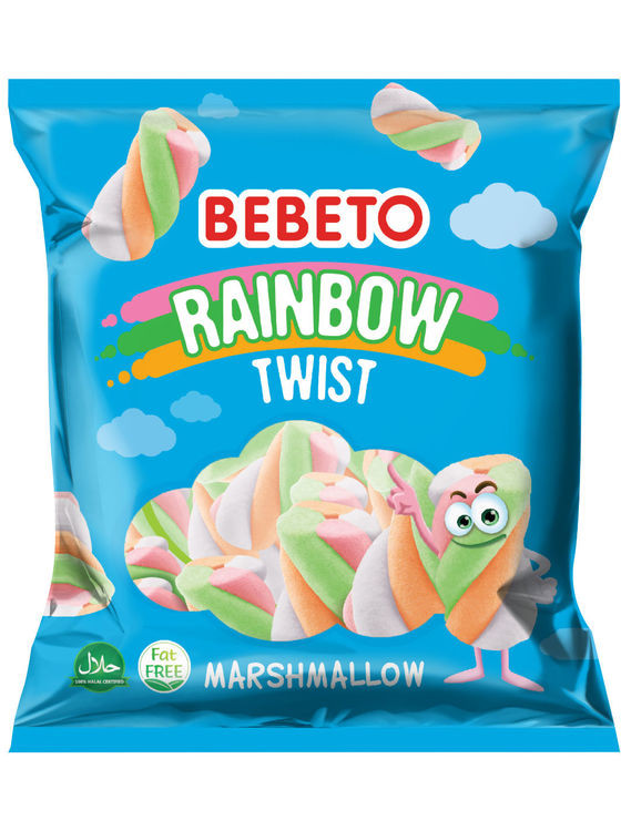 СУФЛЕ-МАРШМЕЛЛОУ BEBETO  RAINBOW TWIST подвесной стенд 60гр