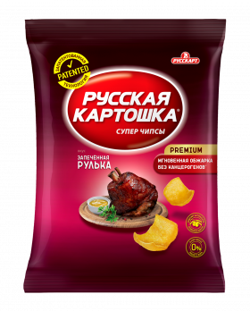 Чипсы Русская Картошка со вкусом запечённой рульки 110 г