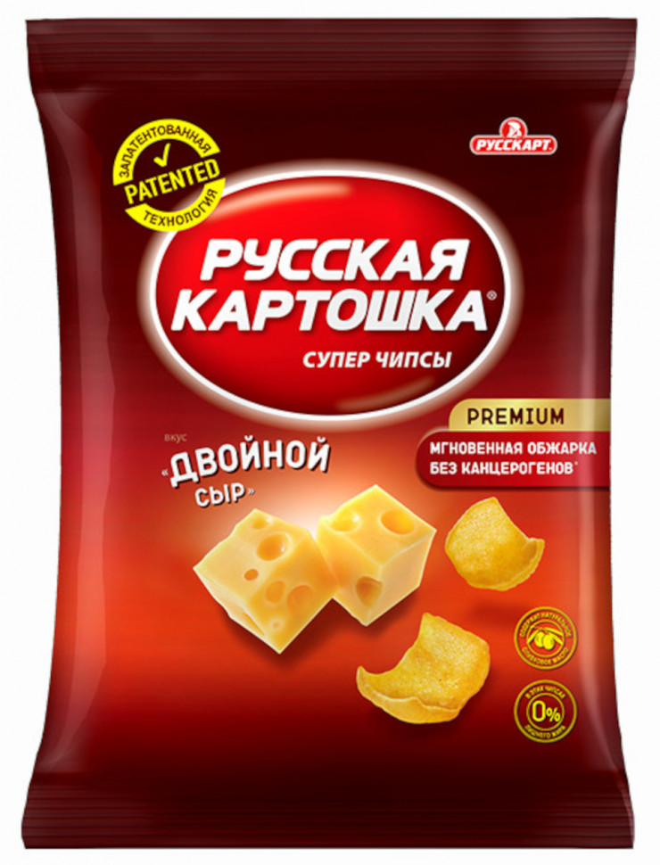 Чипсы Русская Картошка двойной сыр 110 г 