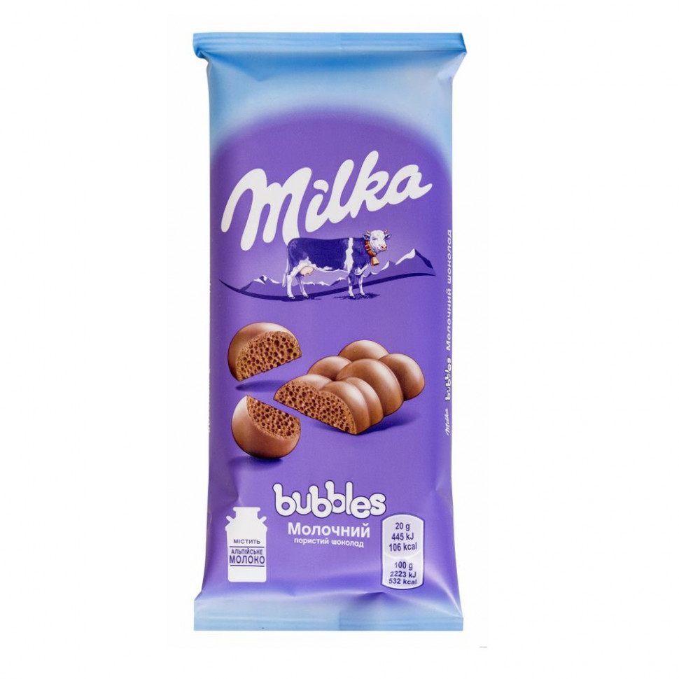 Шоколад Милка Bubbles молочный 76г