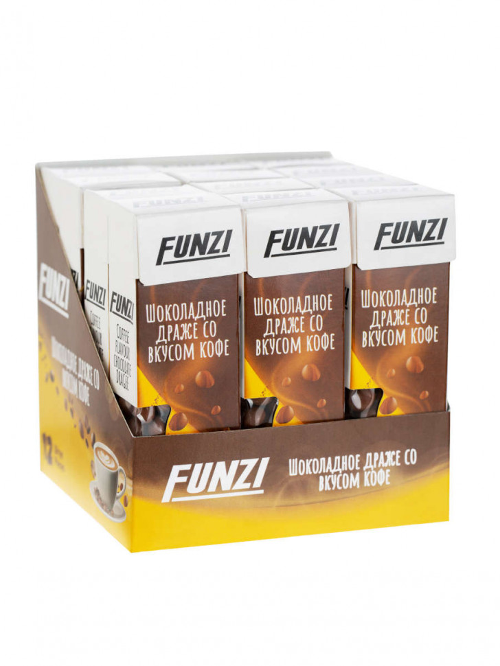 Драже шоколадное FUNZI со вкусом кофе шоубокс 30 г