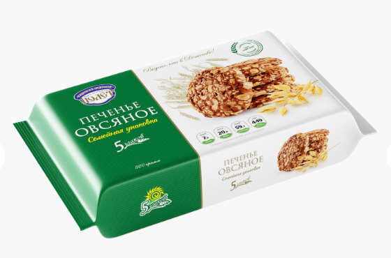 Печенье Овсяное Пять Злаков 500 г