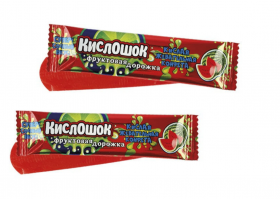 Жевательная конфета Кислошок - фруктовая дорожка 10 со вкусом арбуза  120 гр.