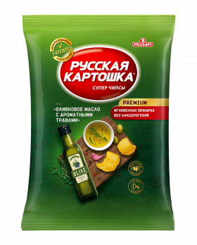 Чипсы Русская картошка оливковое масло с ароматными травами 140 г 