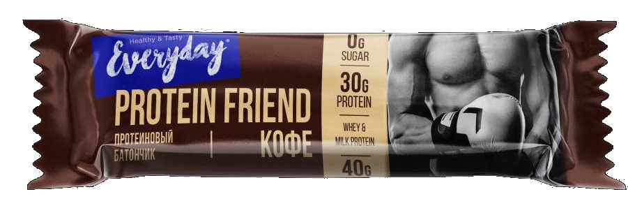 Батончик  глазированный EVERYDAY PROTEIN FRIEND со вкусом кофе 40 г 