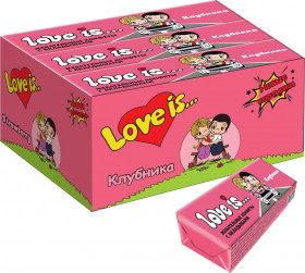 Жевательная конфета  Love is  клубника   25гр