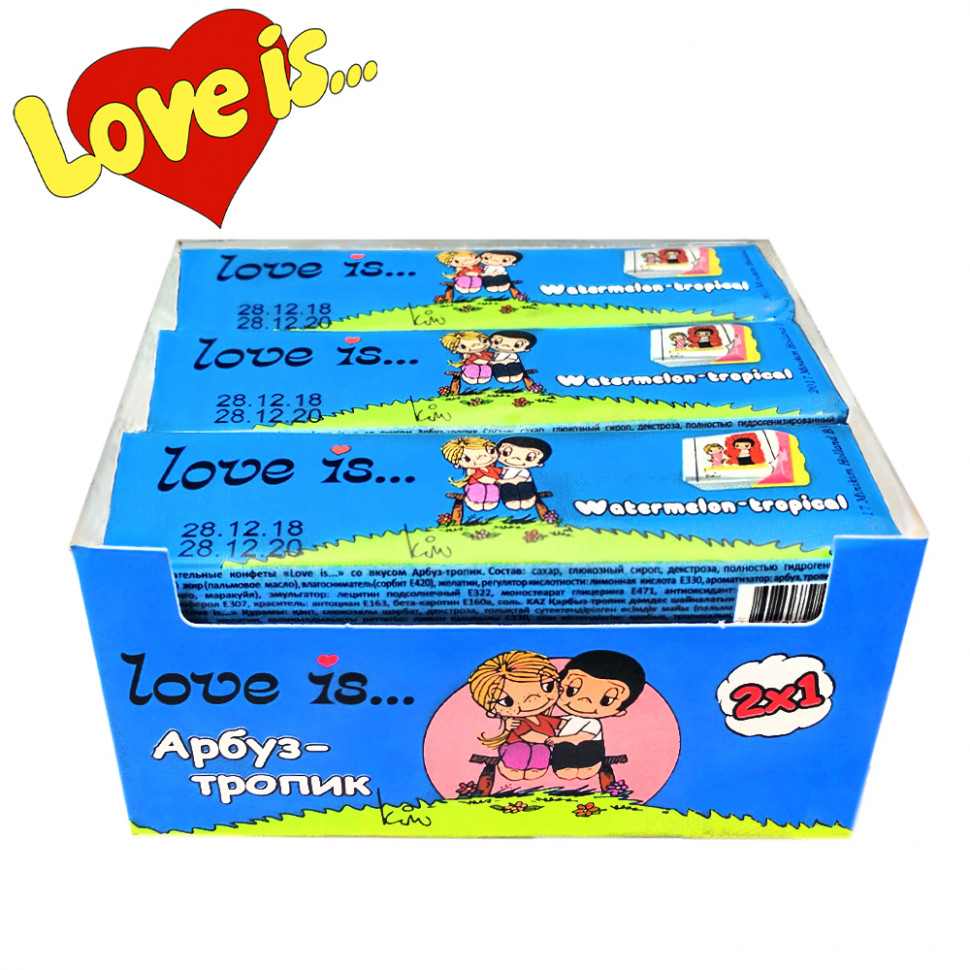 Жевательные конфеты  Love is  арбуз-тропик   25гр