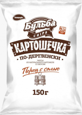 Чипсы из сырого картофеля со вкусом перца и соли 150гр  