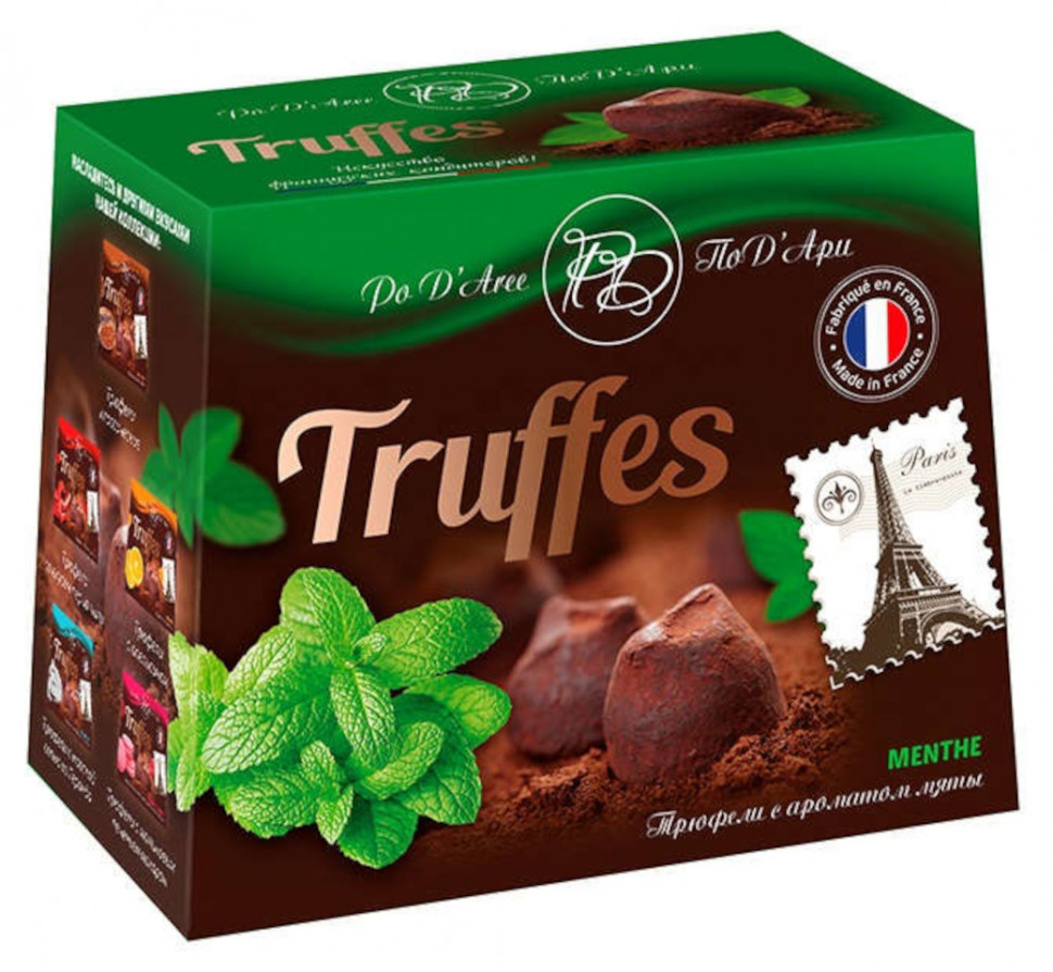 Трюфель Chocolat Mathez PoD'Aree с мятным вкусом 160гр