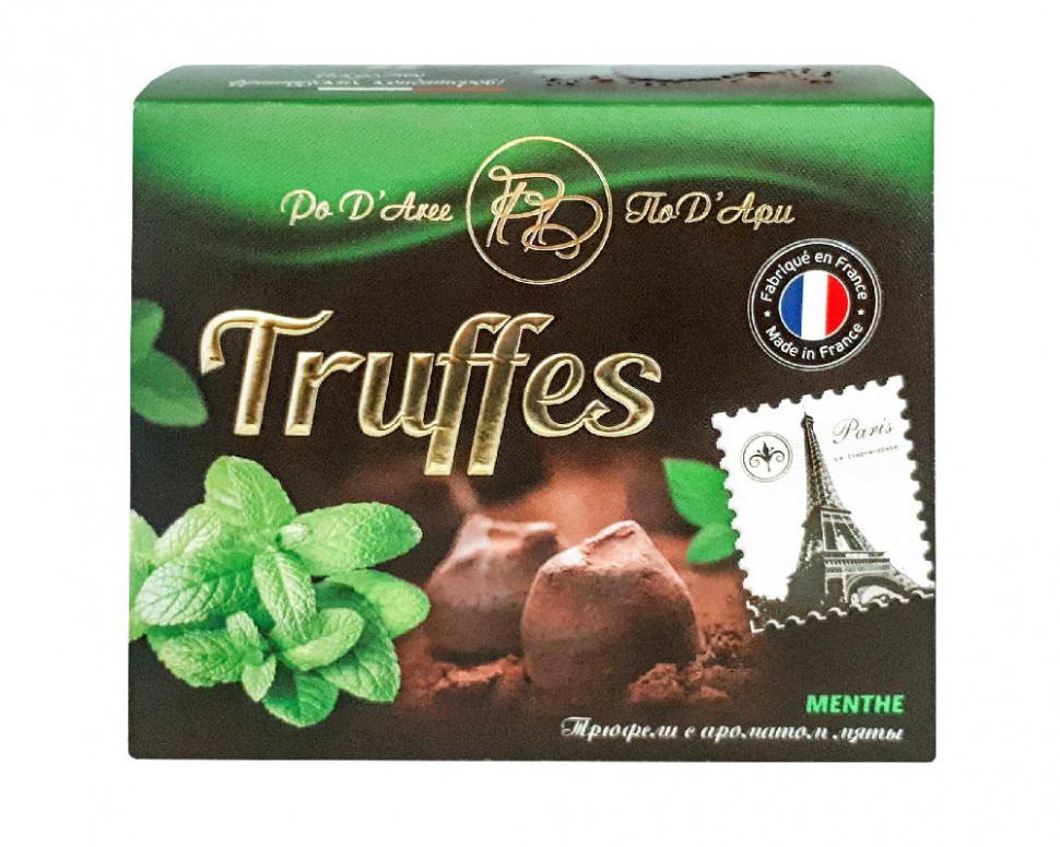 Трюфель Chocolat Mathez PoD'Aree с мятным вкусом 160гр