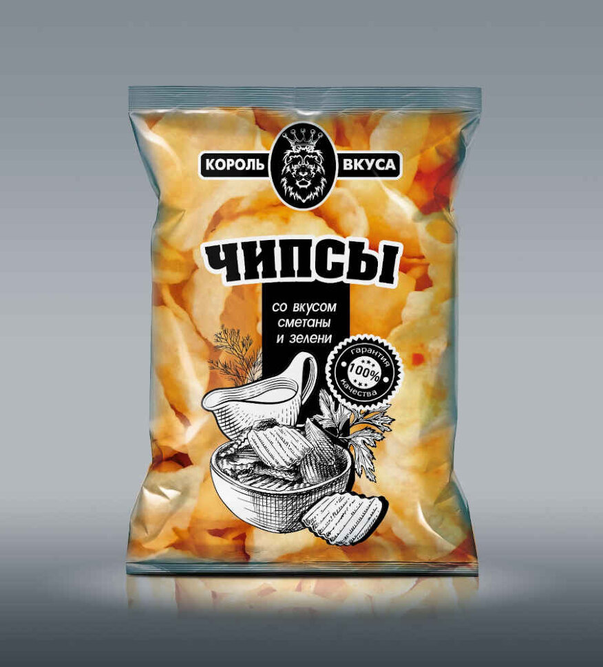 Чипсы рифленые со вкусом зелени в сметане 150 г
