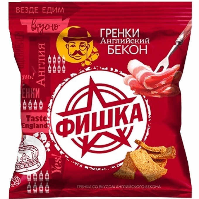 Гренки Фишка со вкусом английского бекона 40 г 