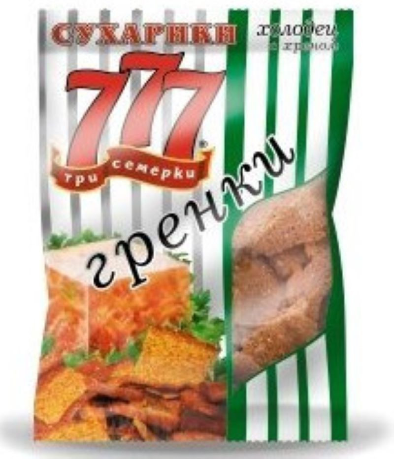 Гренки "777" со вкусом холодца и хрена 150 гр 