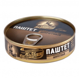 Паштет шпротный из кильки и салаки горячего копчения ключ 170 гр